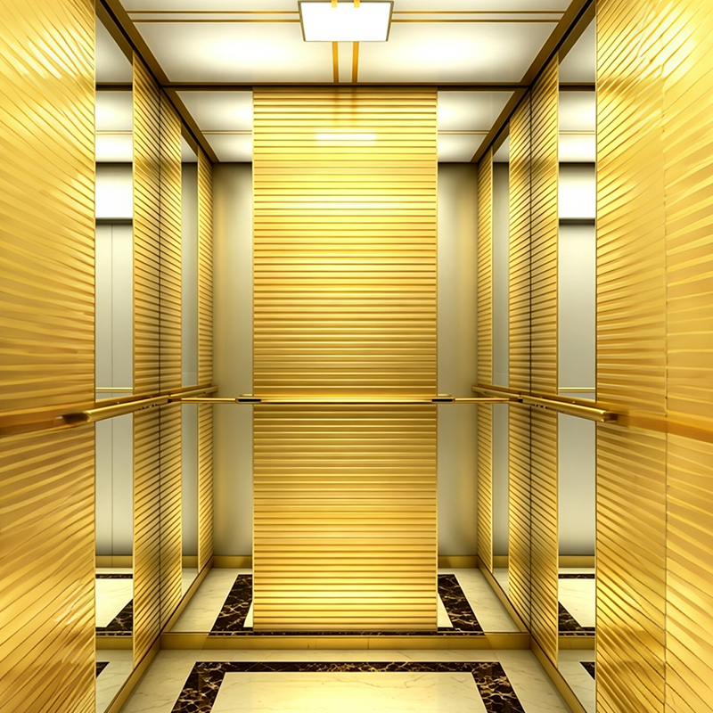Titanium Aurum Steel VIATOR Elevator ad Supermarket