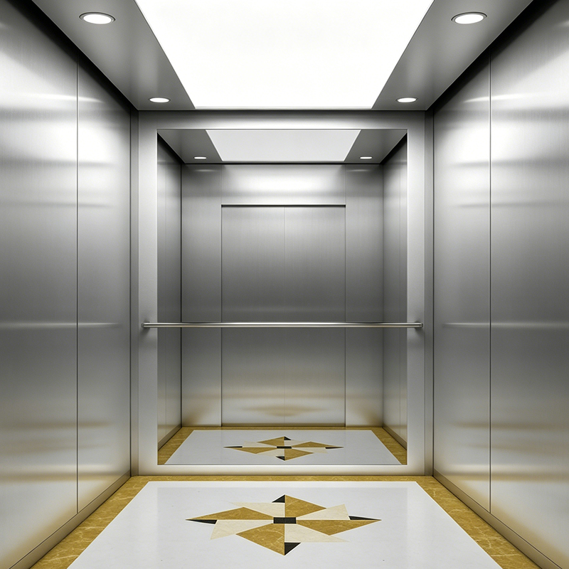 Minimalist Style Hairline Steel Home Elevator